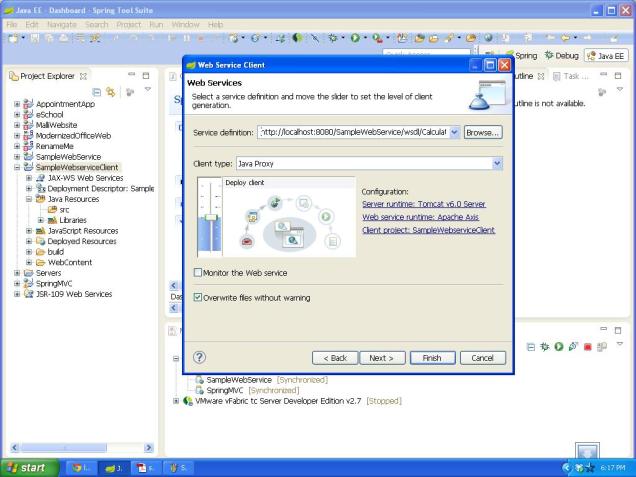 Enterwsdl into service defination